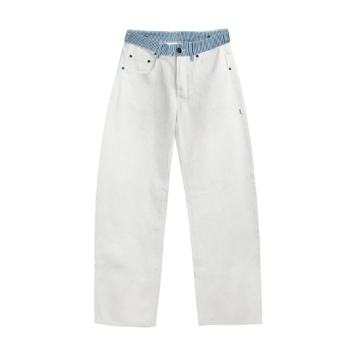 White – flat front